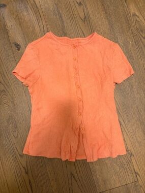 Short Sleeve Button Down Top